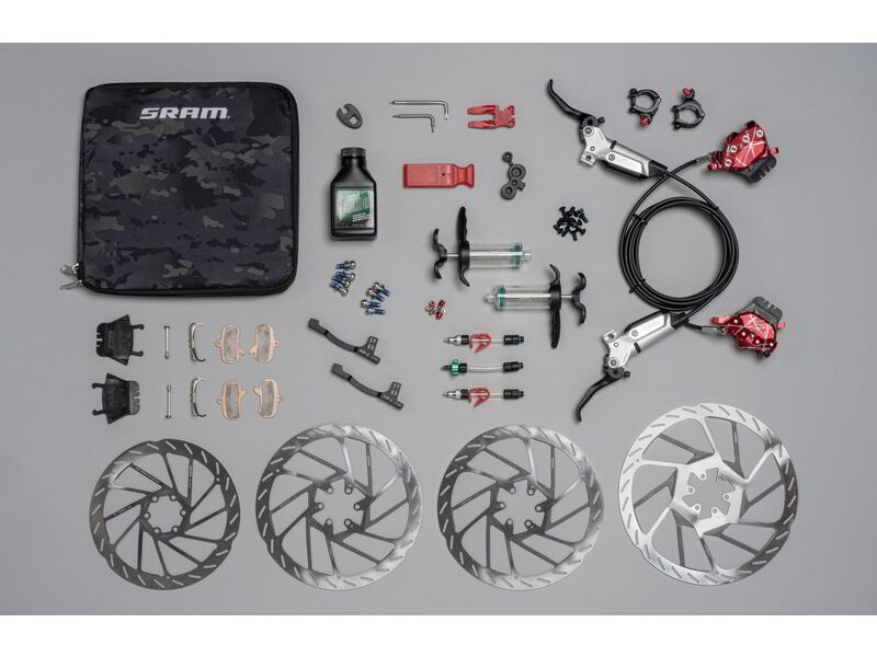 Sram Maven Ultimate Stealth Expert Kit Red Splash Anodized Pair click to zoom image